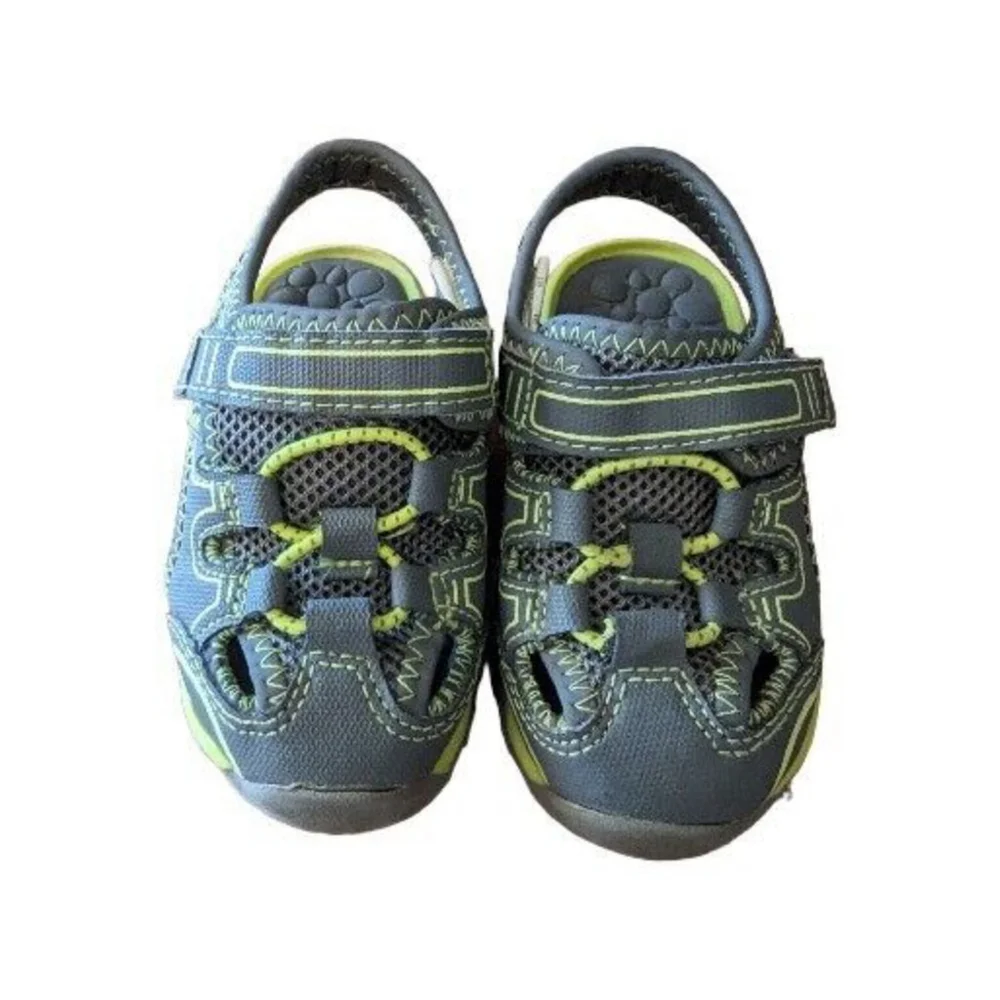 Garanimals Sandals Shoes Boys 5 Toddler Green Yellow Gray Water Shoes